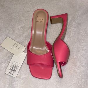 Hot pink heel sandal